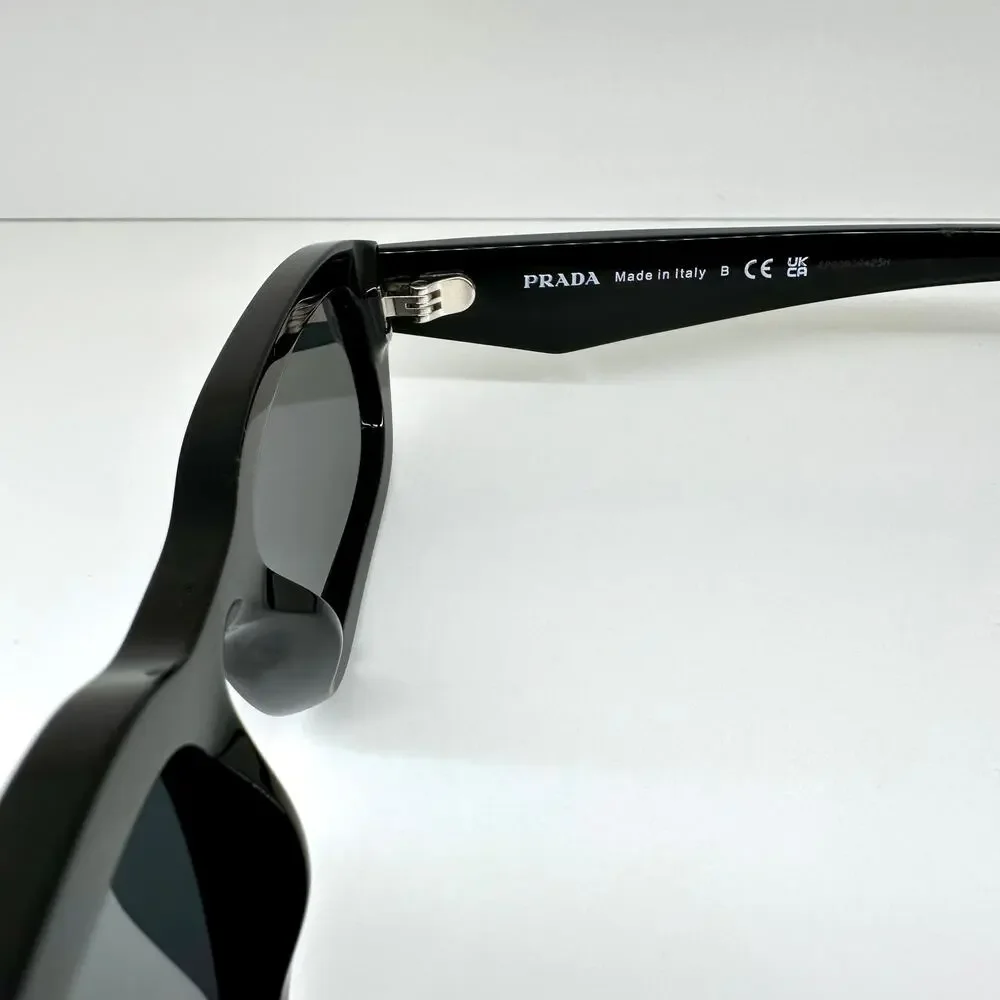 New PRADA Sunglasses Black Symbole Logo Rectangle Square 2025 Release
